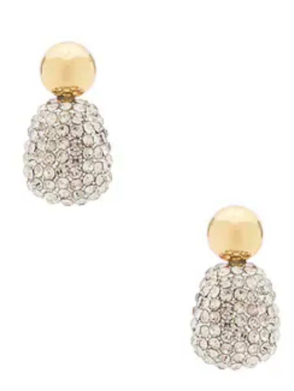 Lele Sadoughi Pebble Stud Crystal Pavé Droplet Earrings